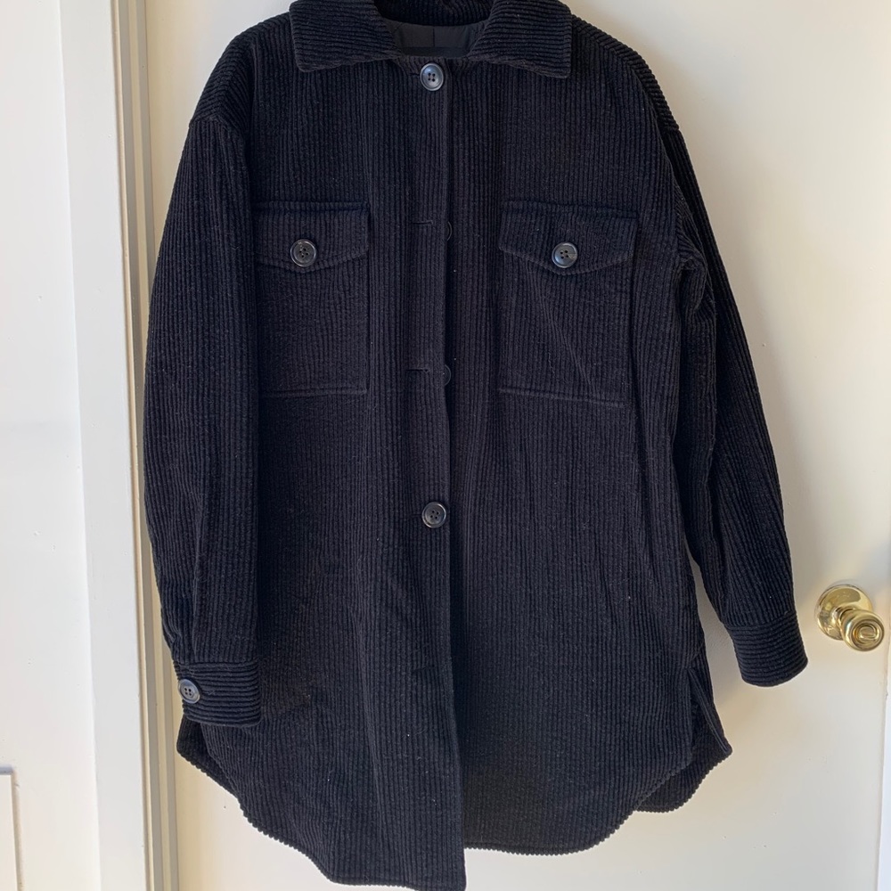 Corduroy Cotton Oversized Padded Shirt Jacket
